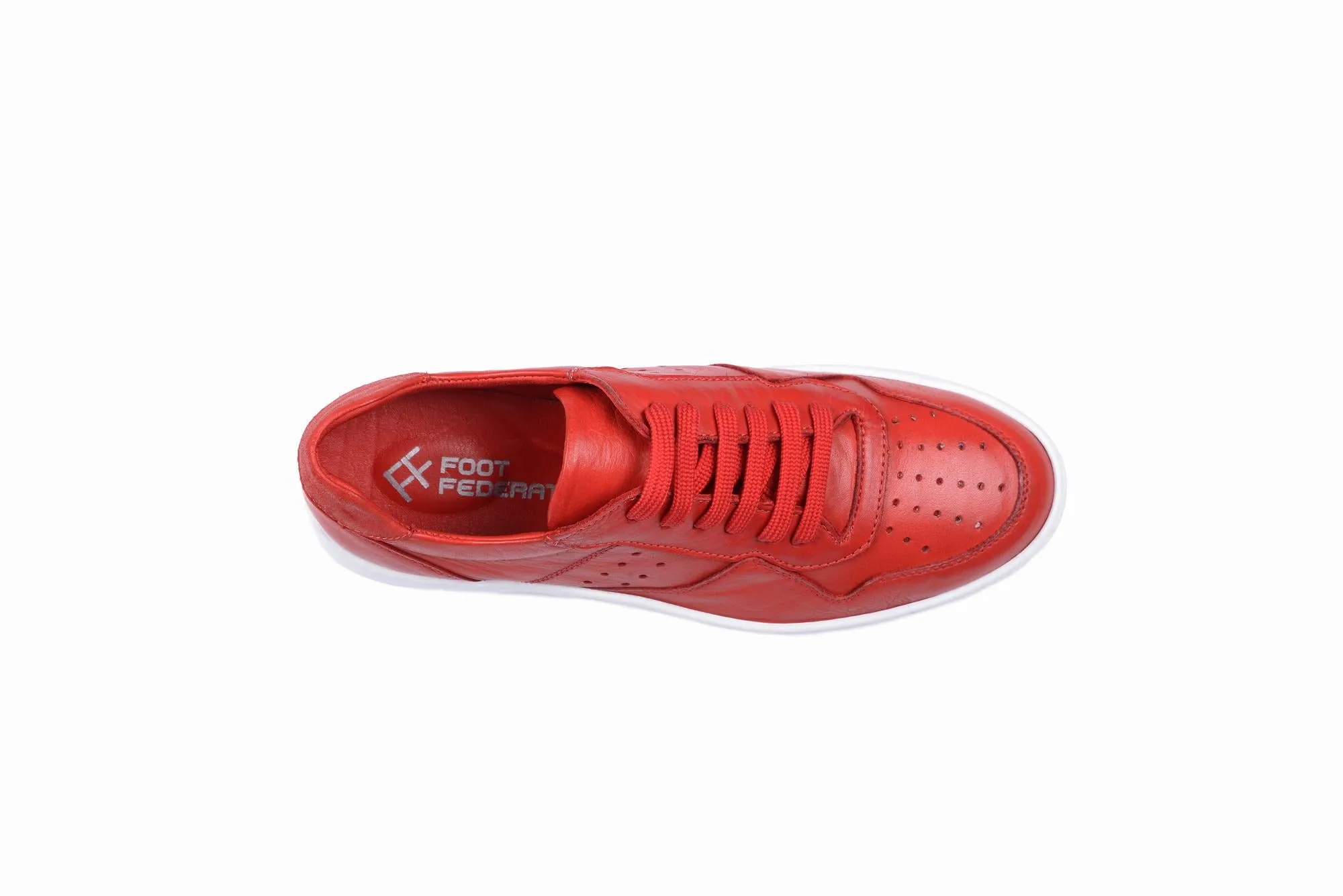 FOOT FEDERATION LACE-UP WOMEN'S SNEAKER LIME RED